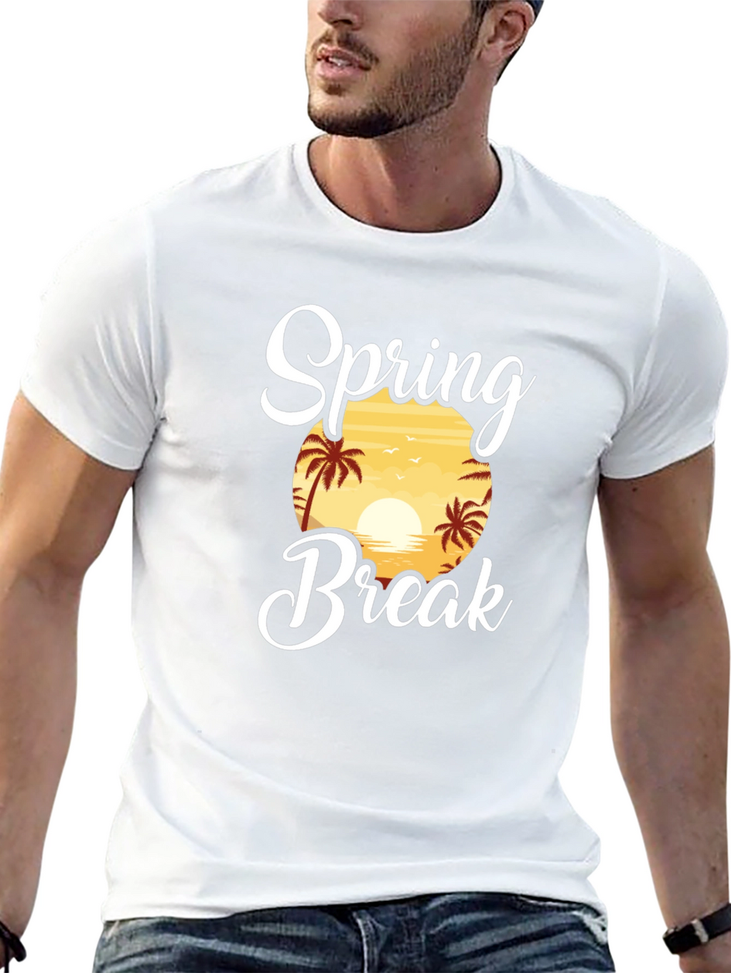 Spring Break T-Shirt - Tropical Sunset Tee