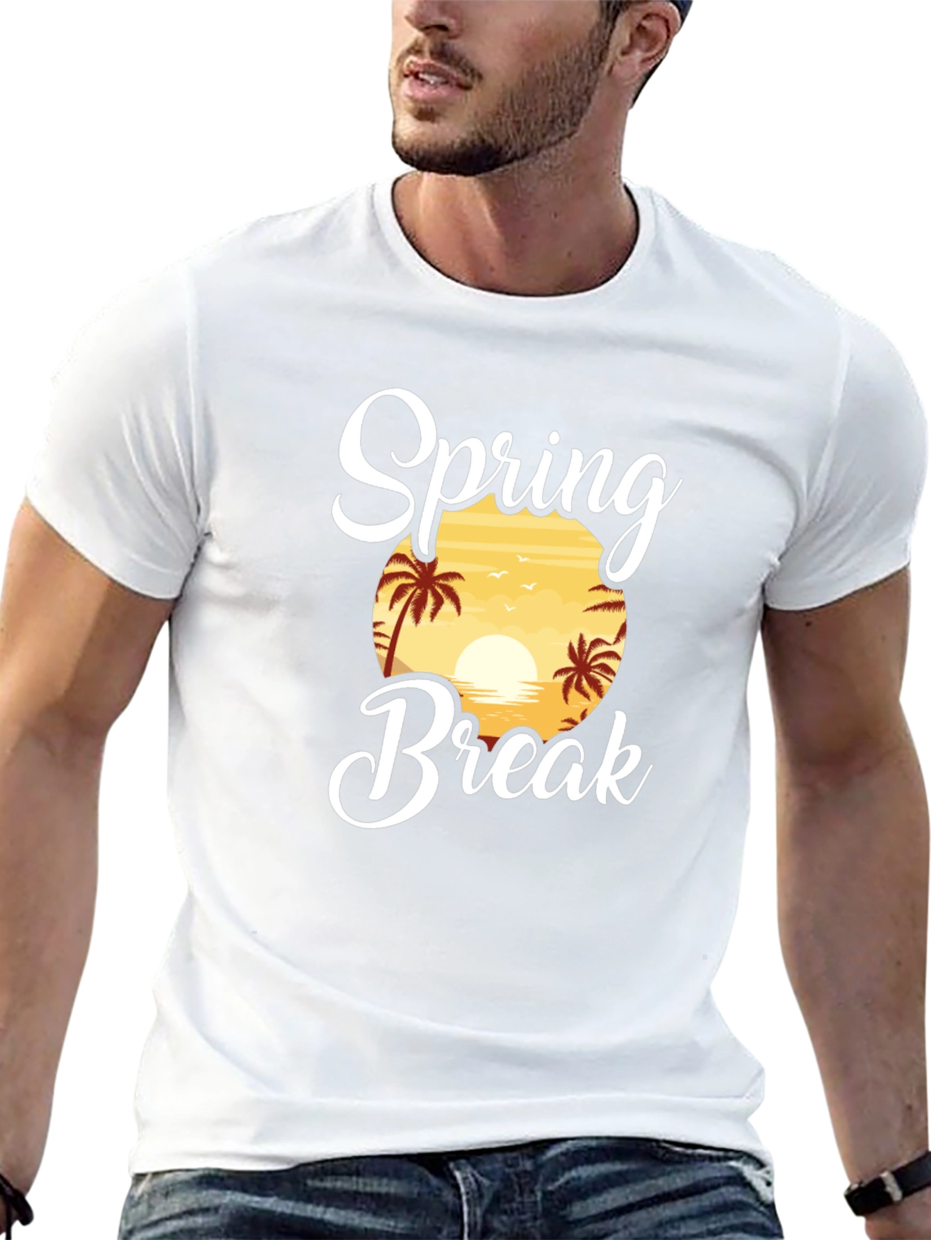 Spring Break T-Shirt - Tropical Sunset Tee