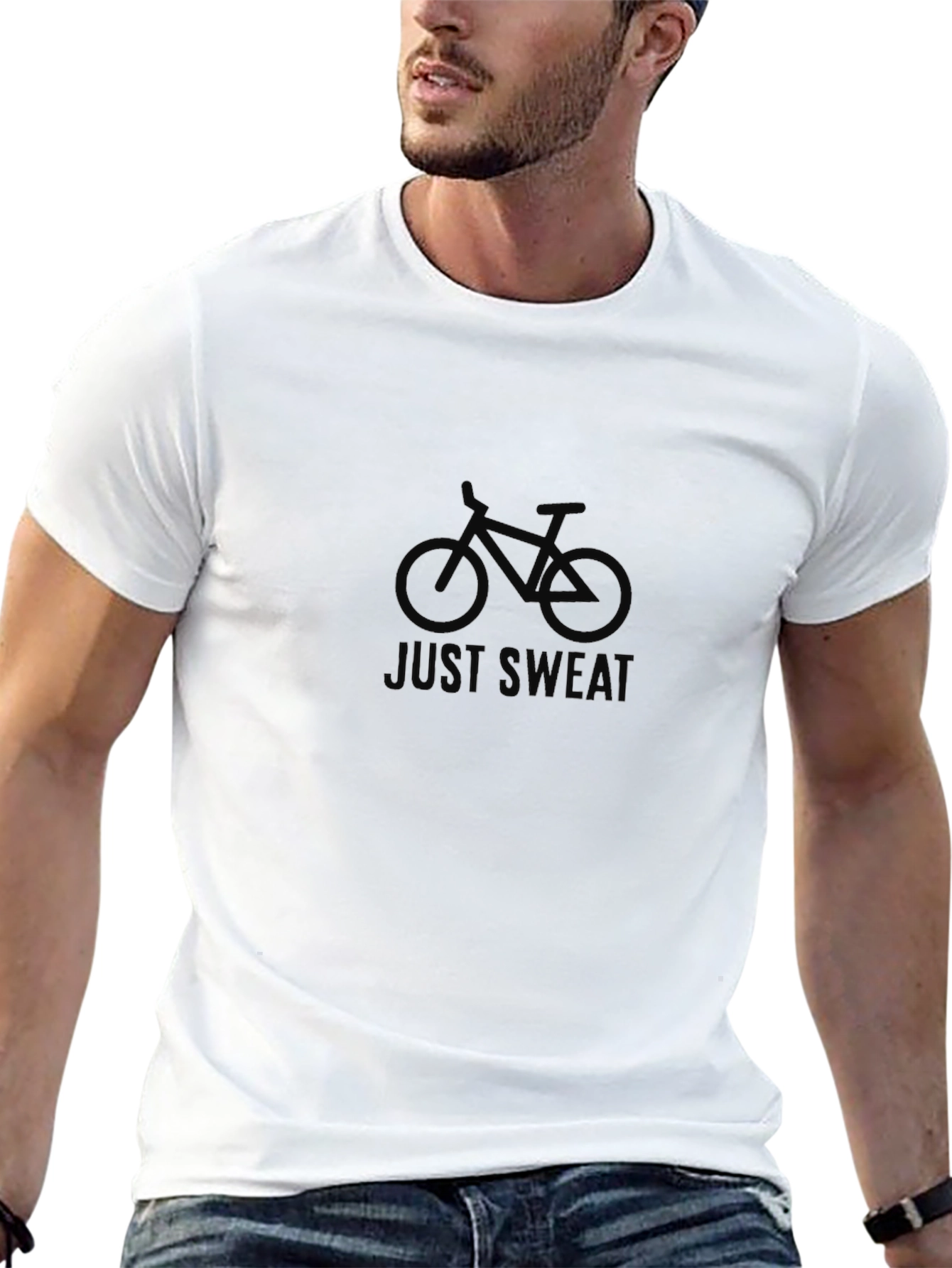 Just Sweat Bike Graphic Tee - Black