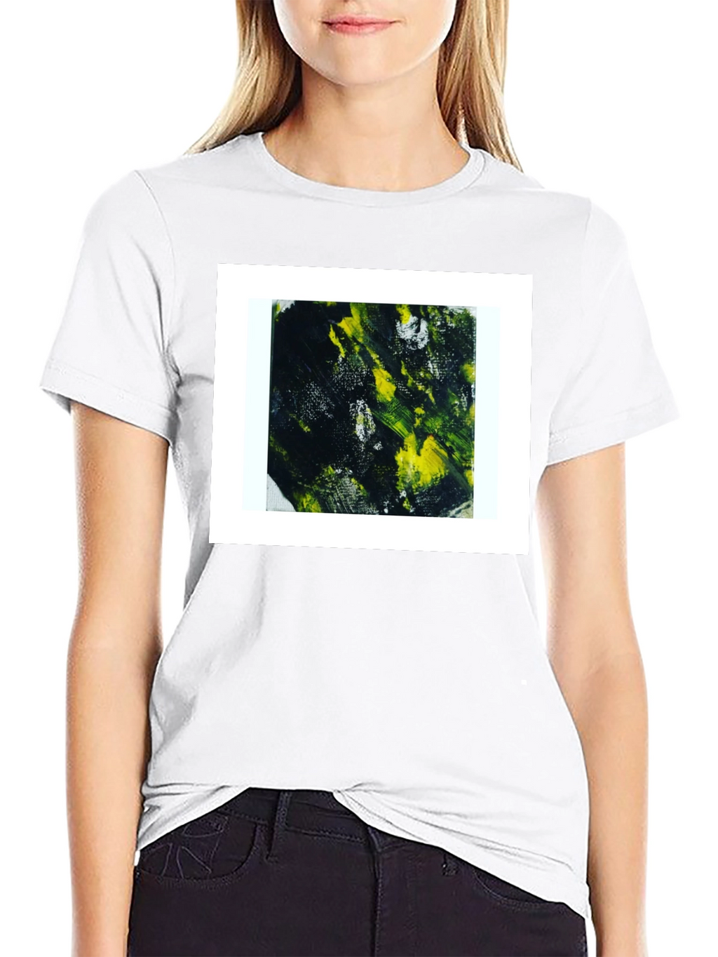 Abstract Art Print Black Tee