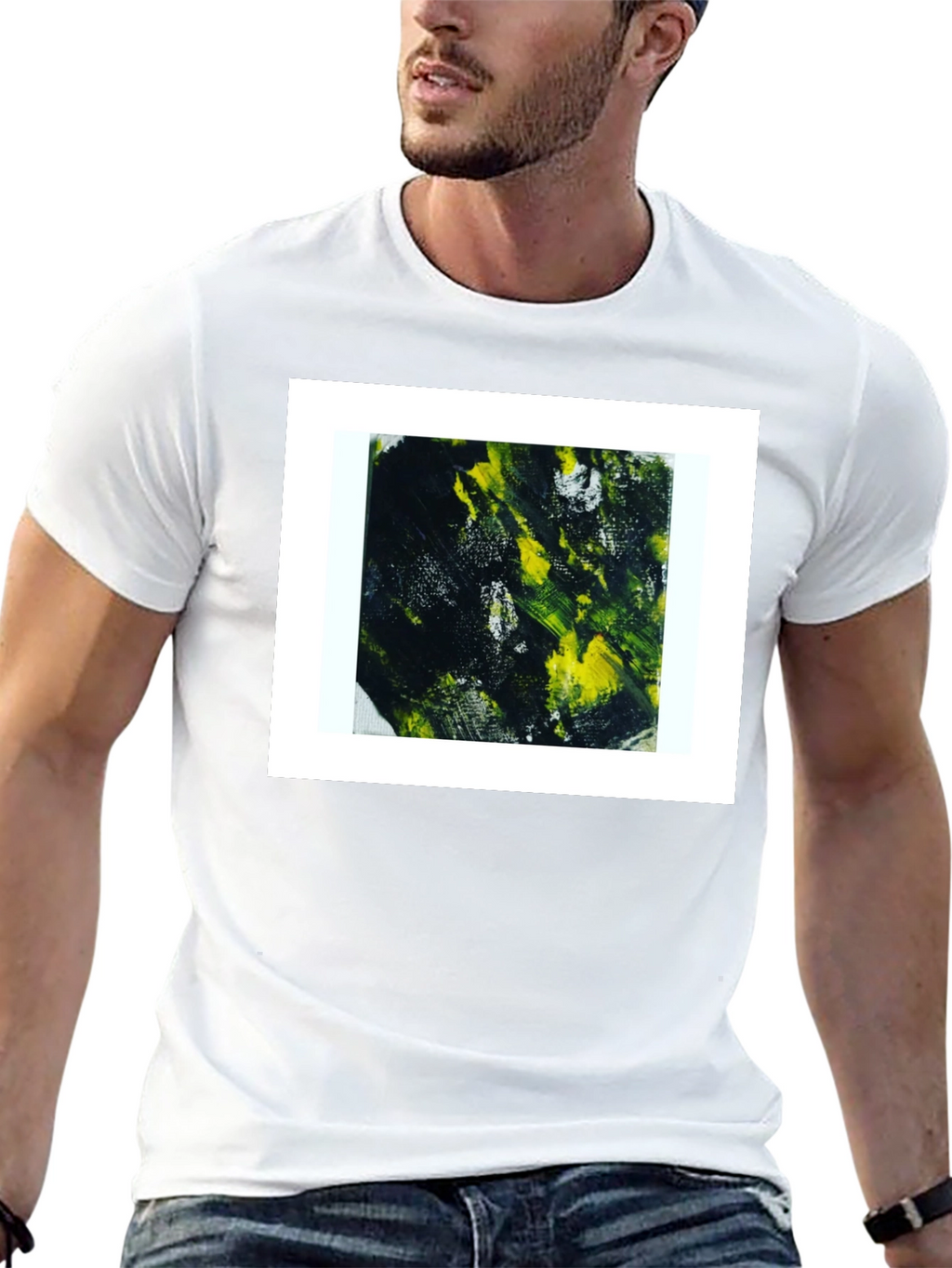Abstract Art Print Black Tee