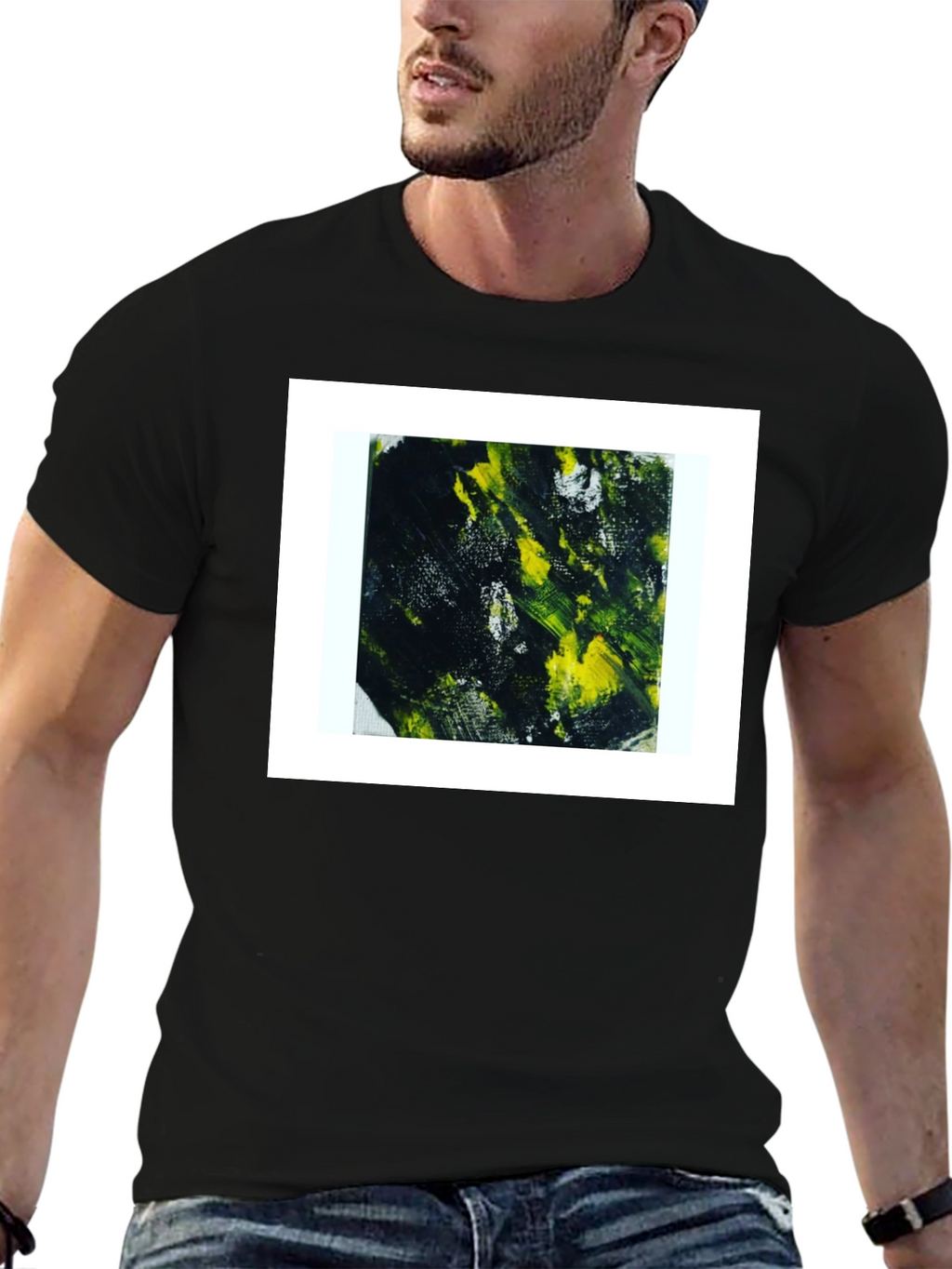 Abstract Art Print Black Tee