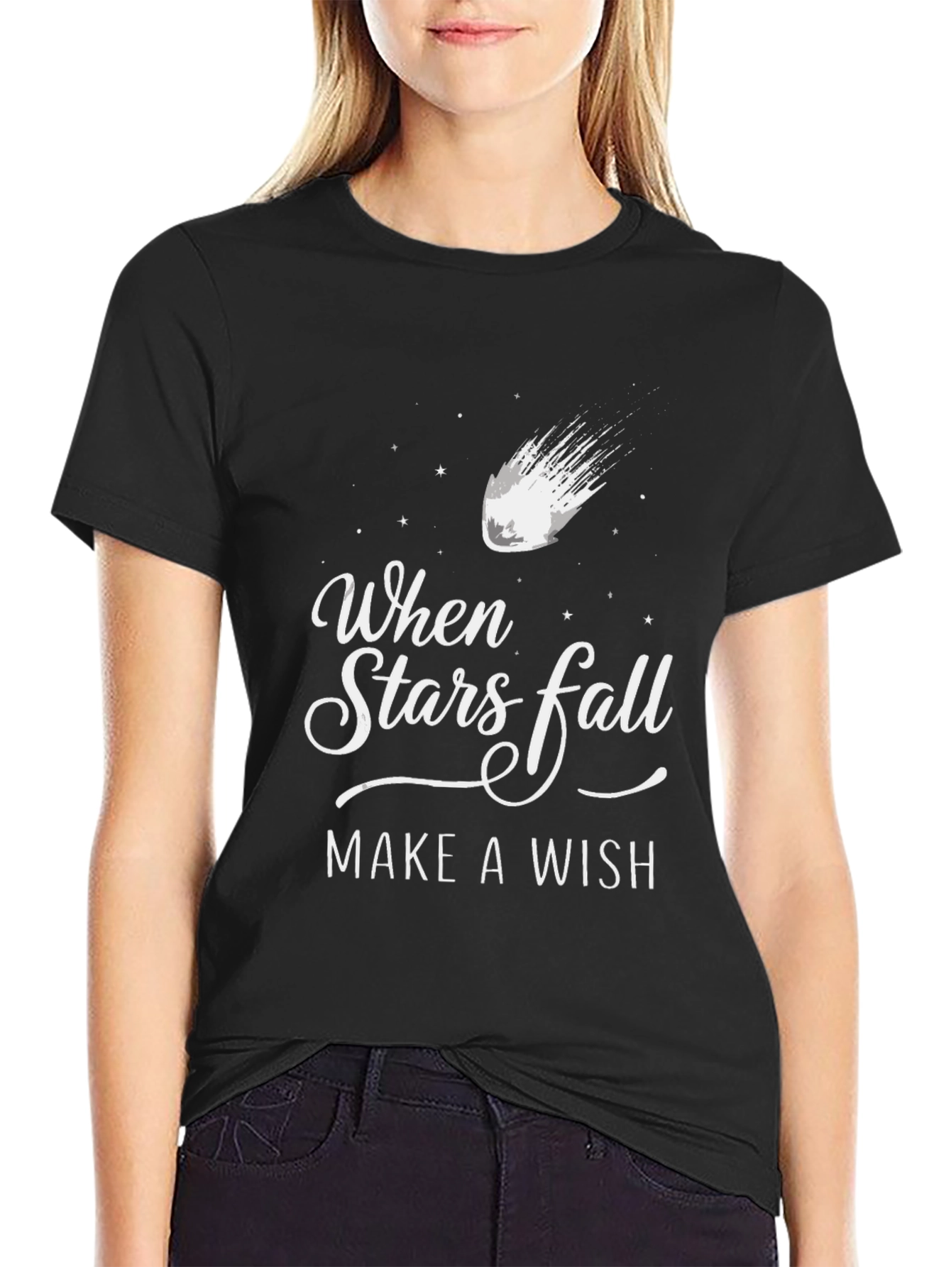 When Stars Fall Make A Wish T-Shirt