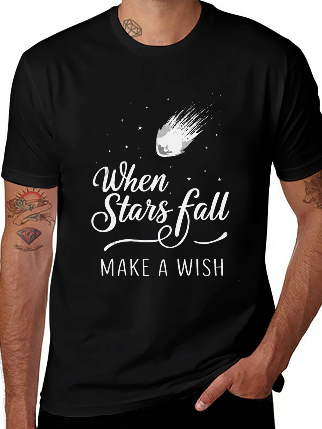 When Stars Fall Make A Wish T-Shirt
