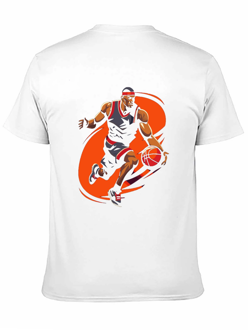 Basketball Player Graphic Tee - Stylish Black Cotton T-Shirt