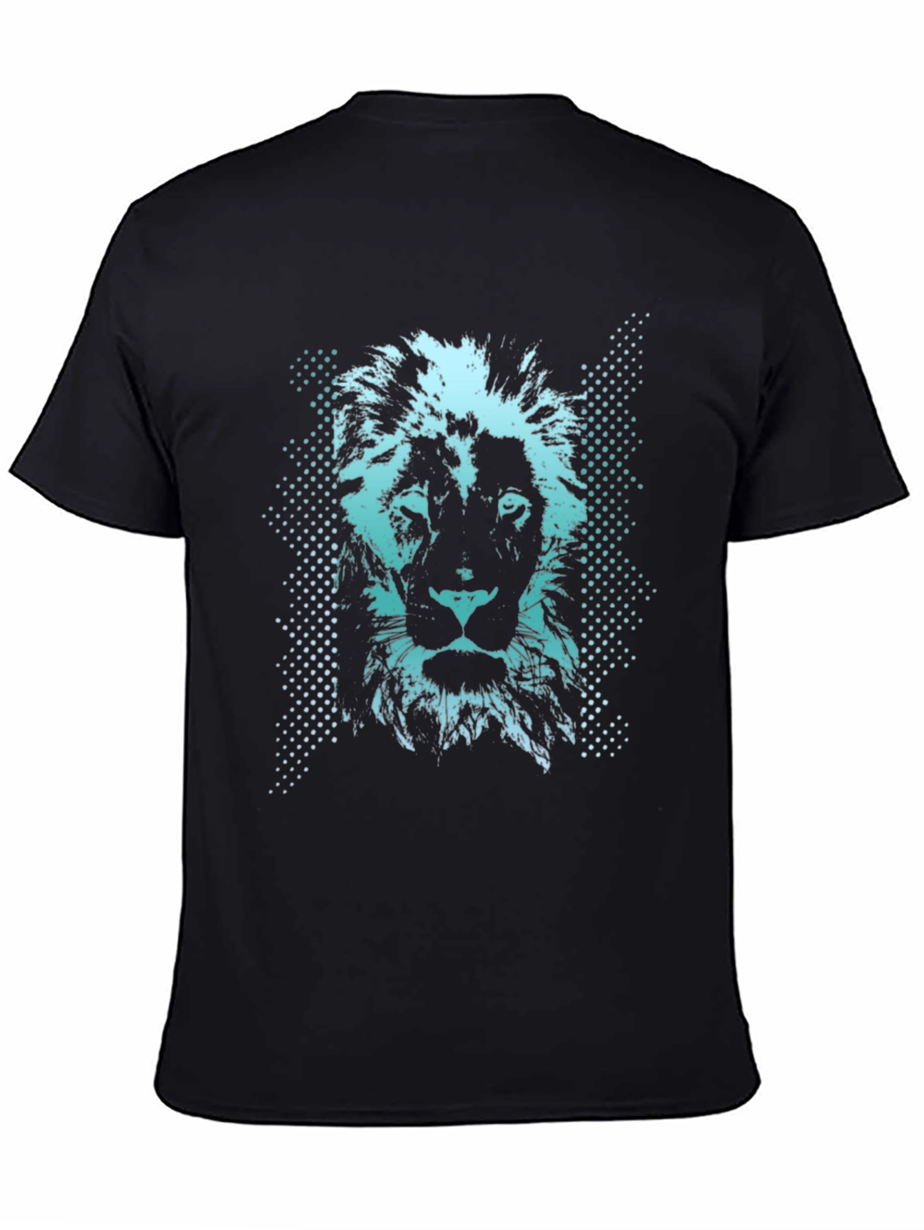 Lion Graphic Print Mens Black T-Shirt