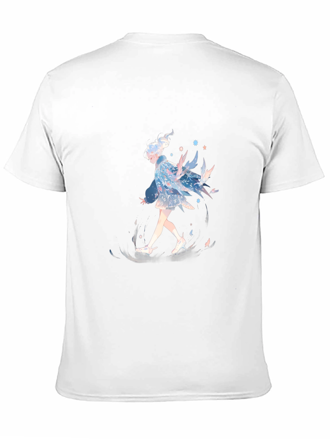 Anime Girl Graphic Print Black T-Shirt
