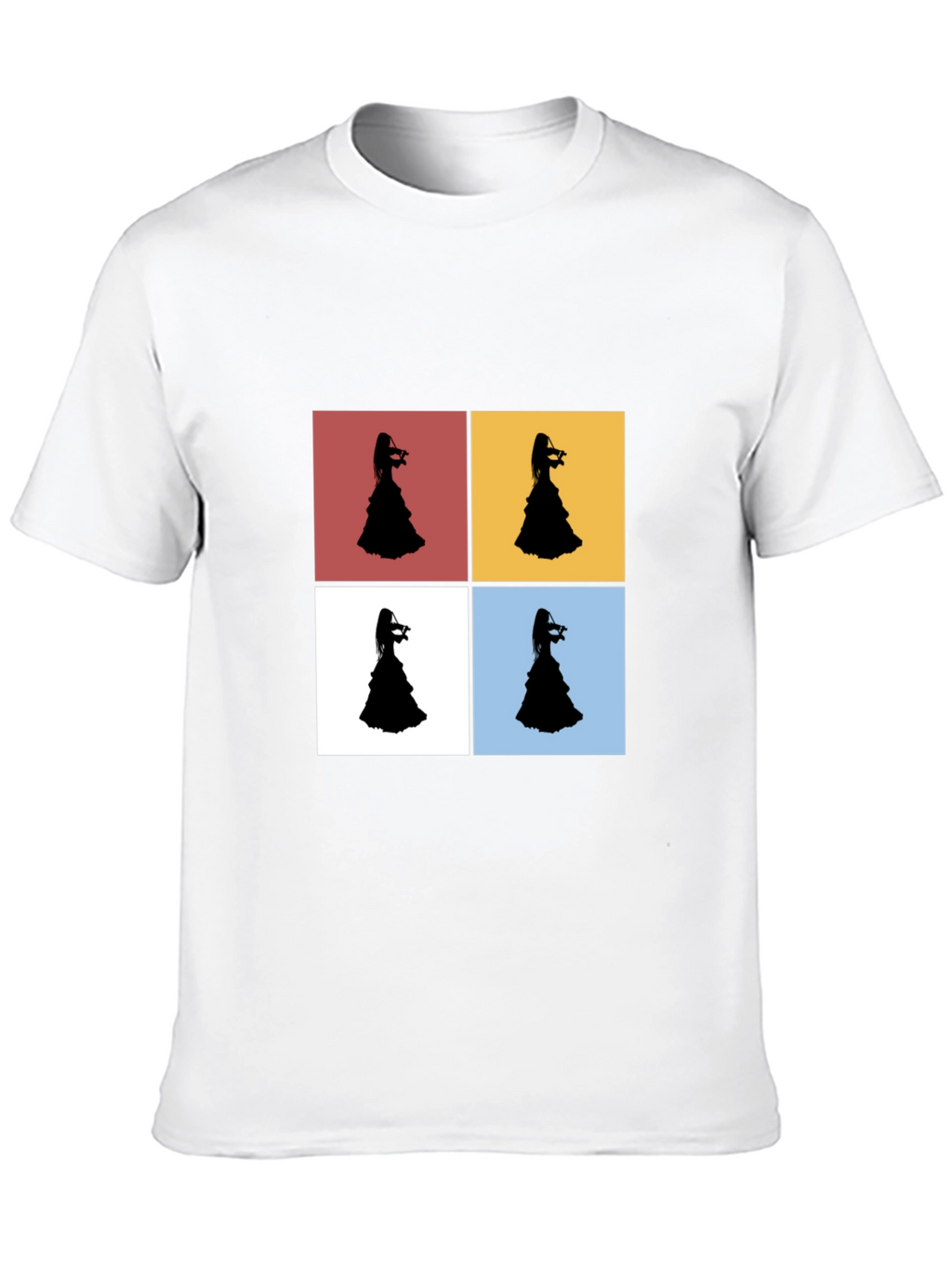 Violinist Silhouette Pop Art T-Shirt - Stylish Graphic Tee