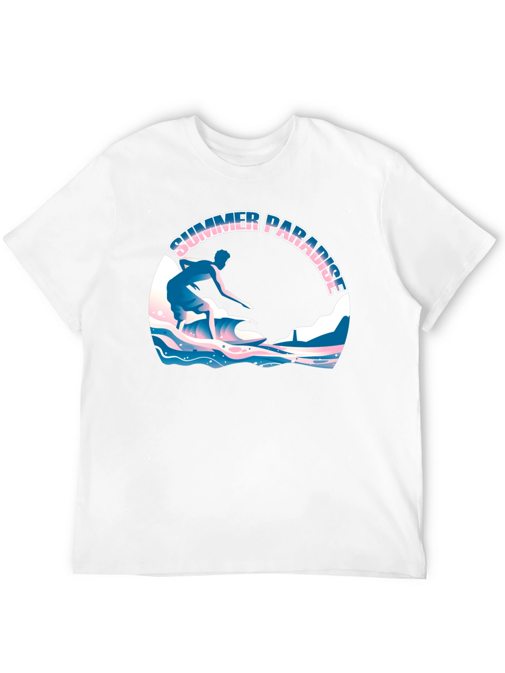 Summer Paradise Surfing Graphic T-Shirt