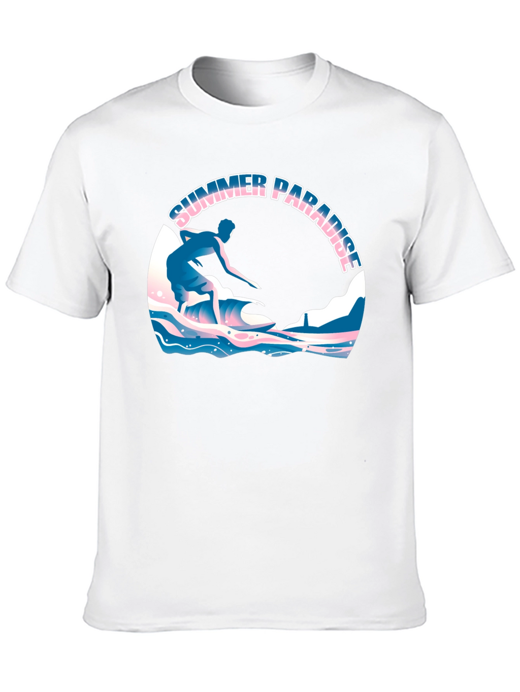 Summer Paradise Surfing Graphic T-Shirt