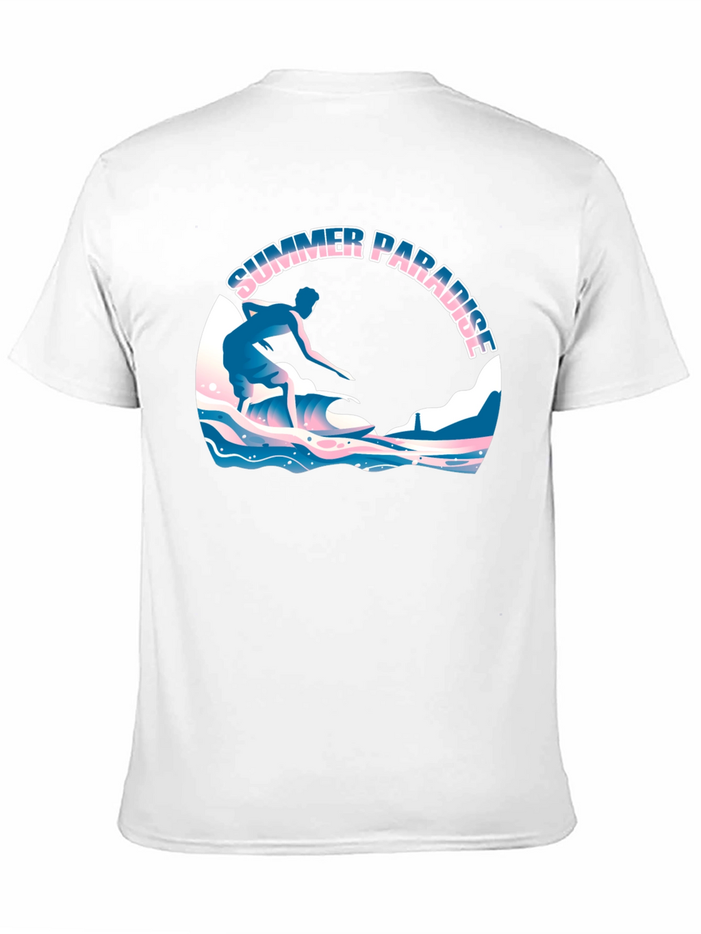 Summer Paradise Surfing Graphic T-Shirt