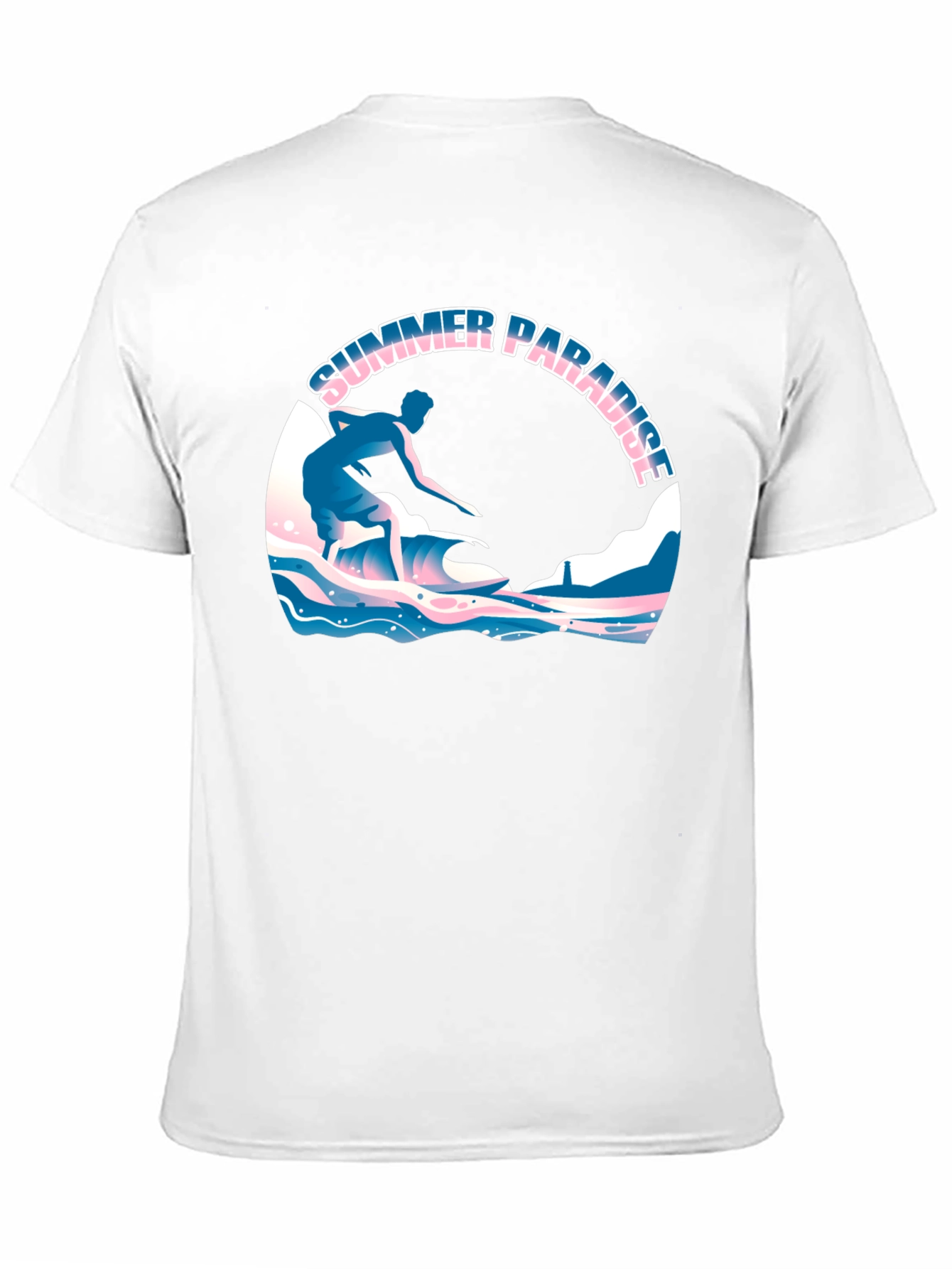 Summer Paradise Surfing Graphic T-Shirt