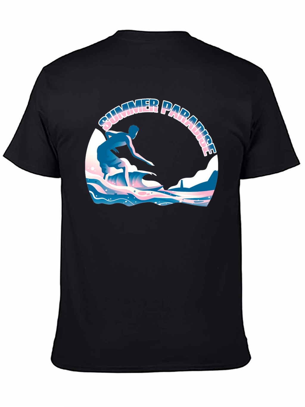 Summer Paradise Surfing Graphic T-Shirt