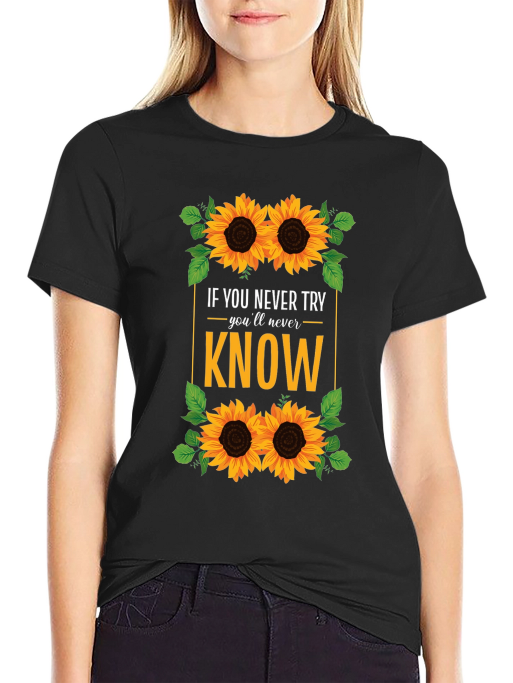 Sunflower Graphic T-Shirt - Never Know