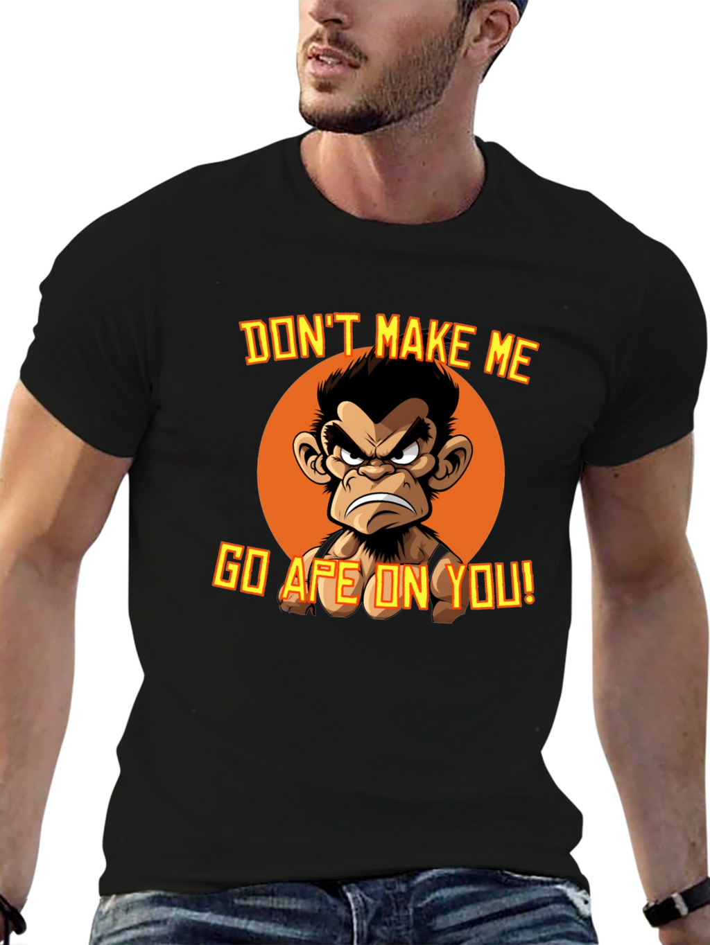Angry Ape Graphic T-Shirt - Funny Novelty Tee