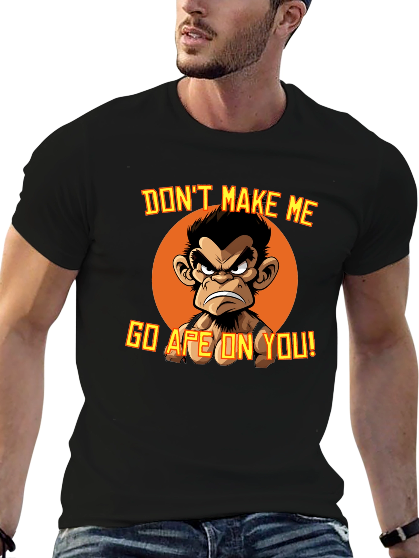 Angry Ape Graphic T-Shirt - Funny Novelty Tee