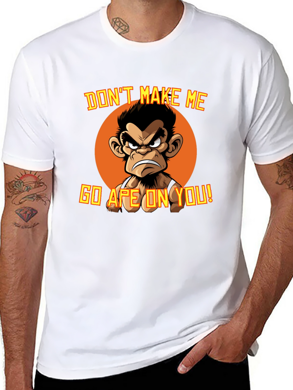 Angry Ape Graphic T-Shirt - Funny Novelty Tee