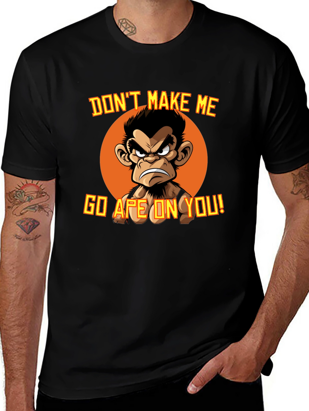 Angry Ape Graphic T-Shirt - Funny Novelty Tee