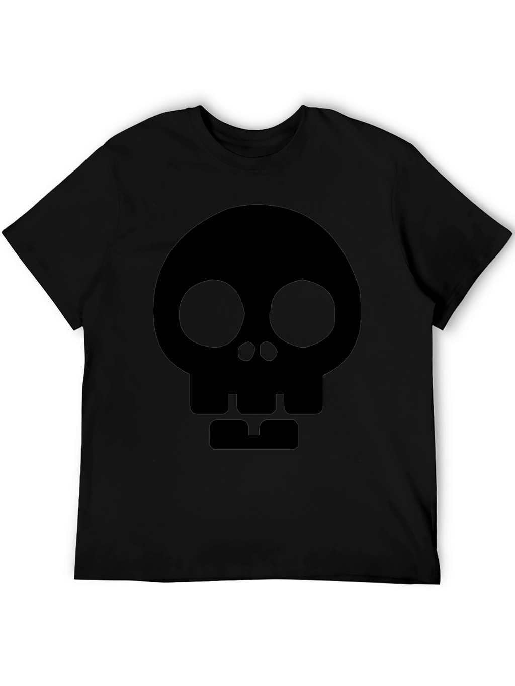 Skull Graphic Tee - Modern Black Cotton T-Shirt