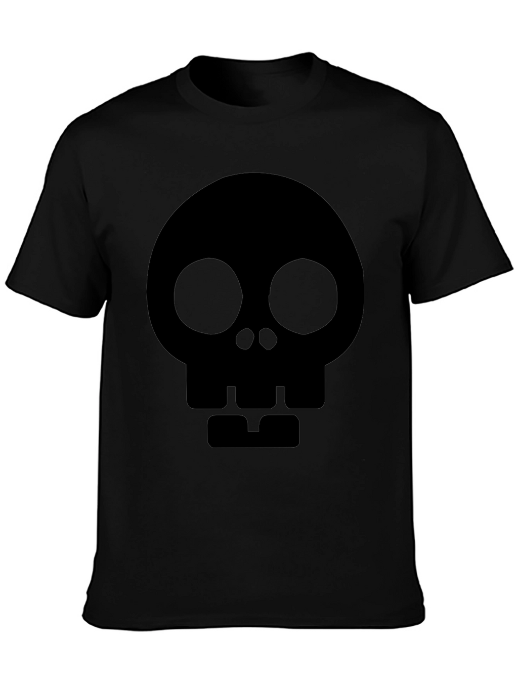 Skull Graphic Tee - Modern Black Cotton T-Shirt