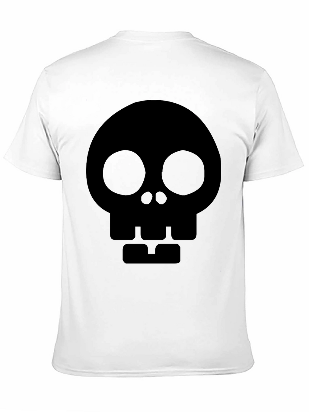 Skull Graphic Tee - Modern Black Cotton T-Shirt