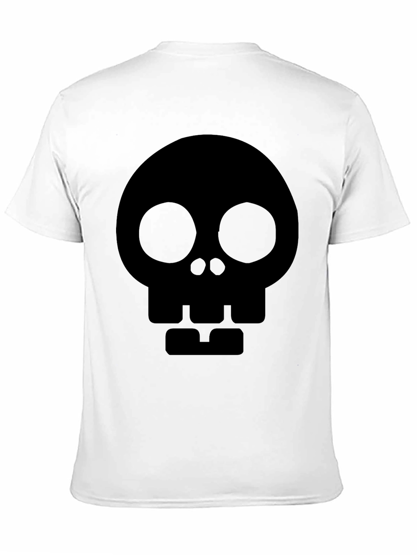 Skull Graphic Tee - Modern Black Cotton T-Shirt