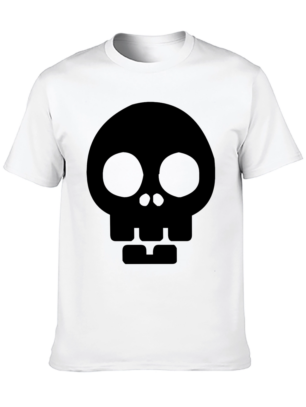 Skull Graphic Tee - Modern Black Cotton T-Shirt