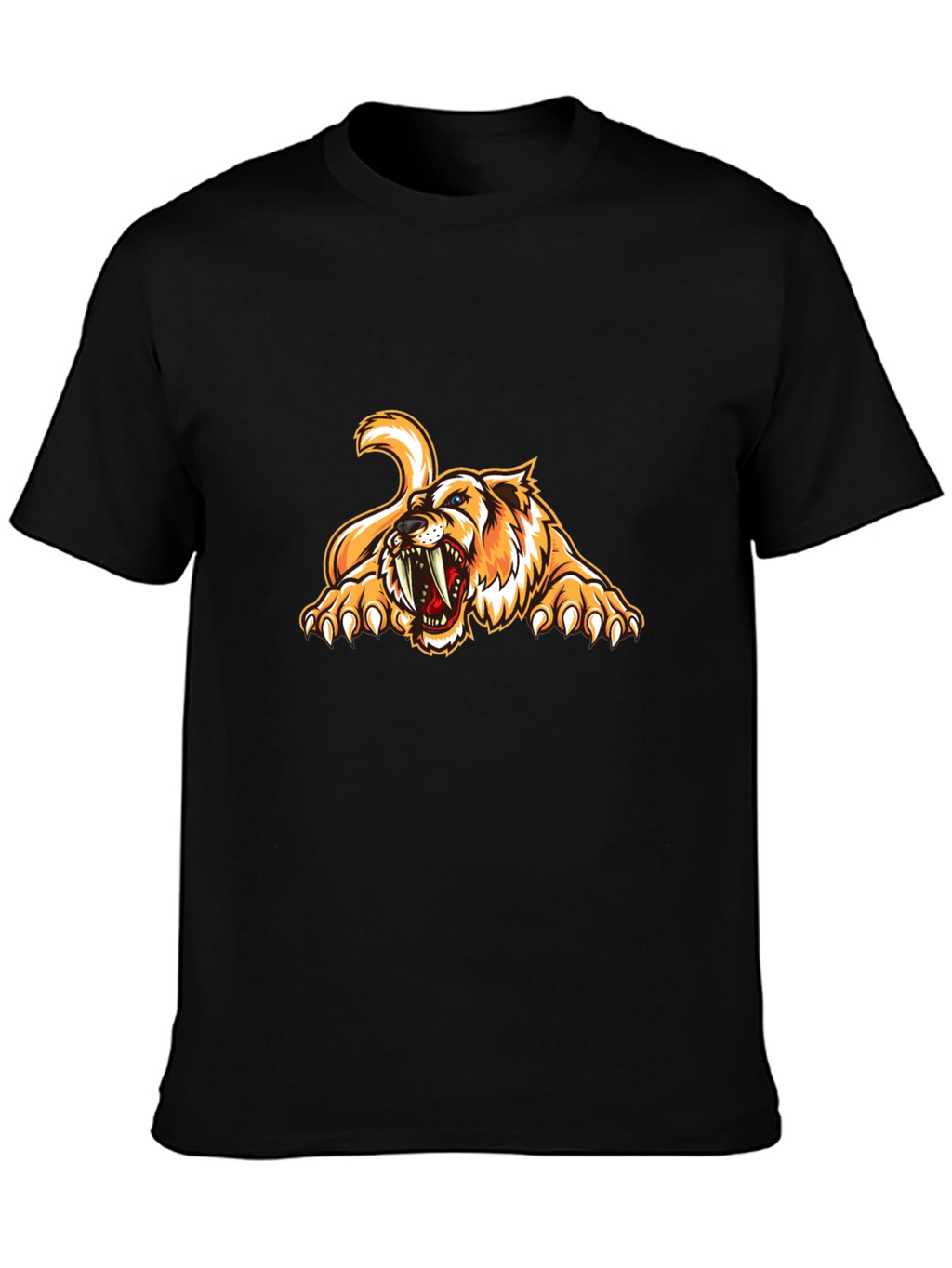 Roaring Saber-Tooth Tiger Graphic Tee