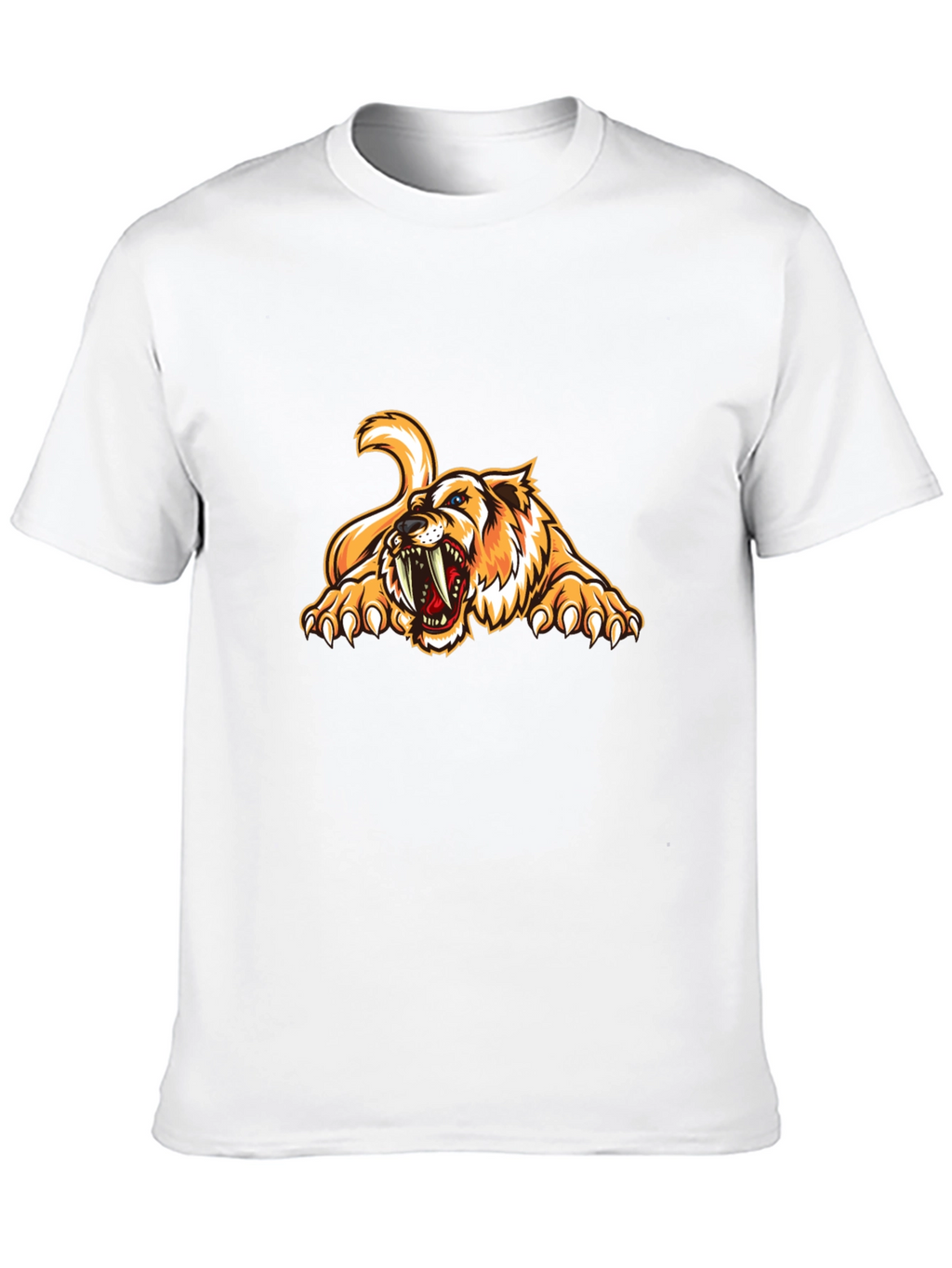 Roaring Saber-Tooth Tiger Graphic Tee