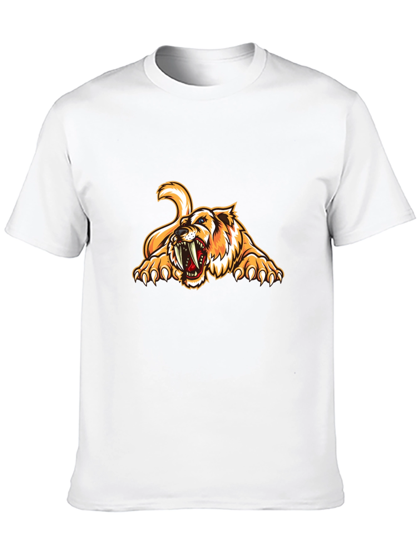 Roaring Saber-Tooth Tiger Graphic Tee