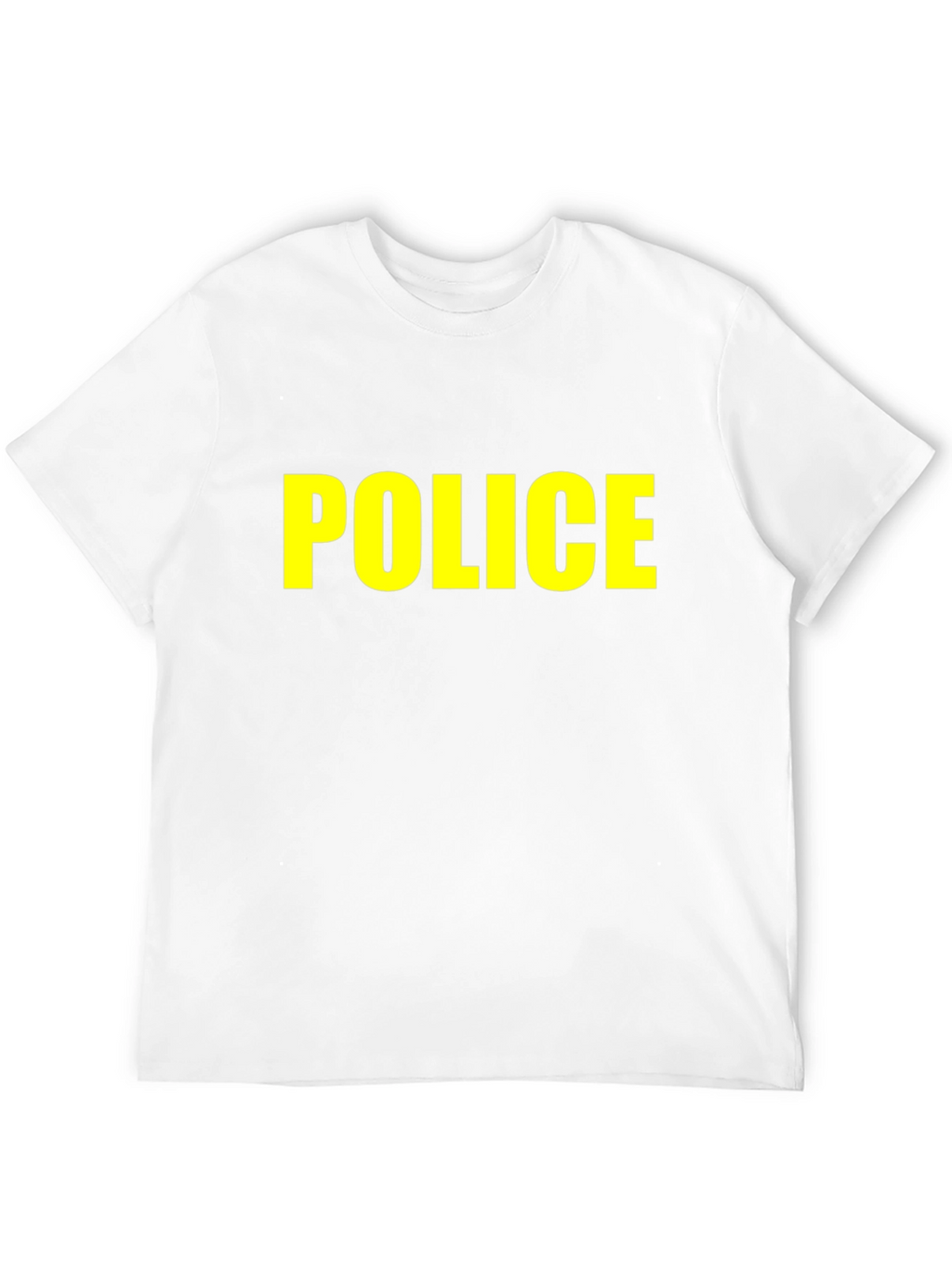 Black Police T-Shirt - Bold Yellow Text