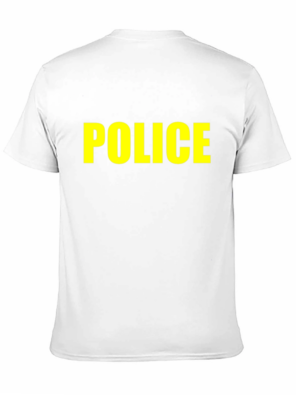 Black Police T-Shirt - Bold Yellow Text