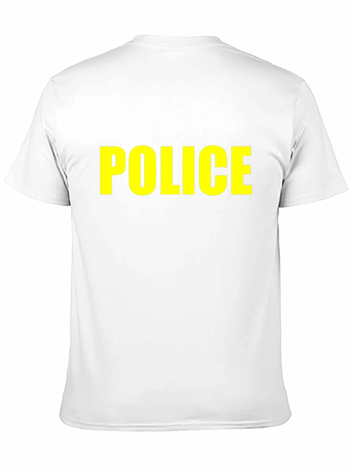 Black Police T-Shirt - Bold Yellow Text
