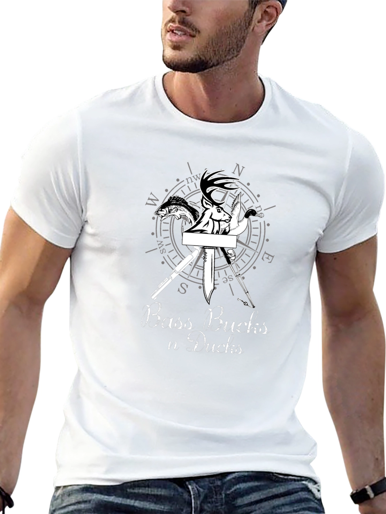 Bass Bucks and Ducks Graphic T-Shirt