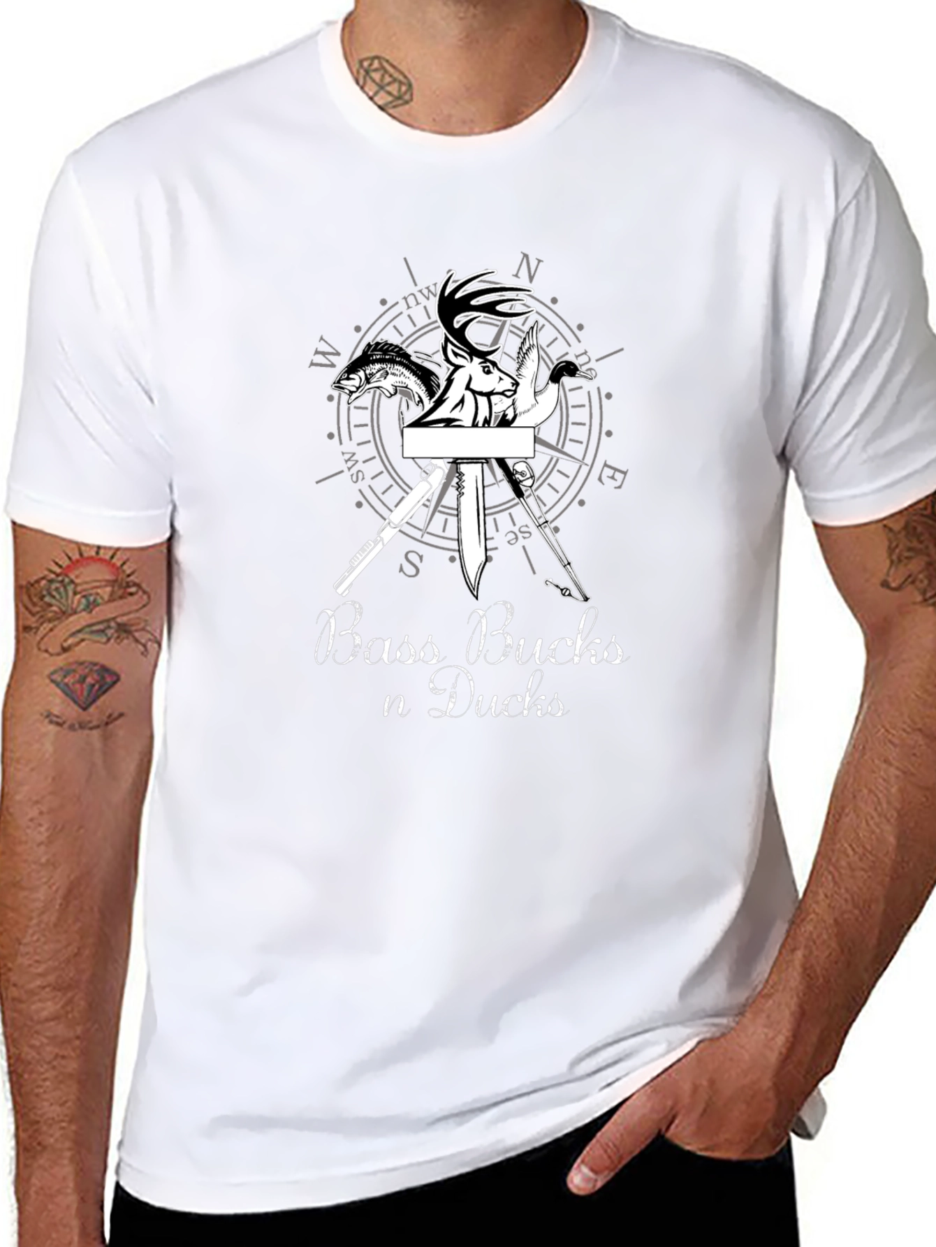 Bass Bucks and Ducks Graphic T-Shirt