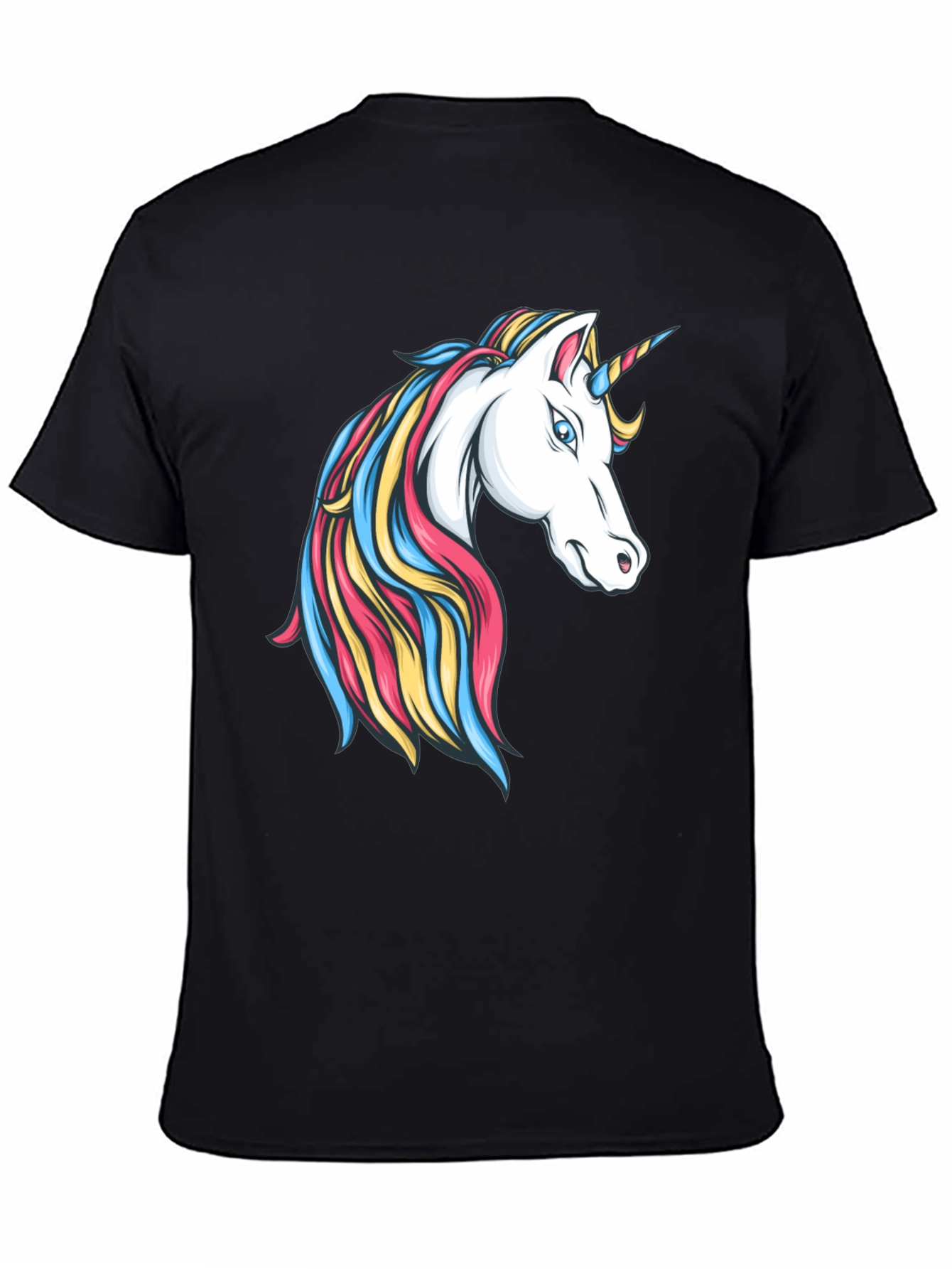 Unicorn Graphic Tee - Stylish Black T-Shirt for Men