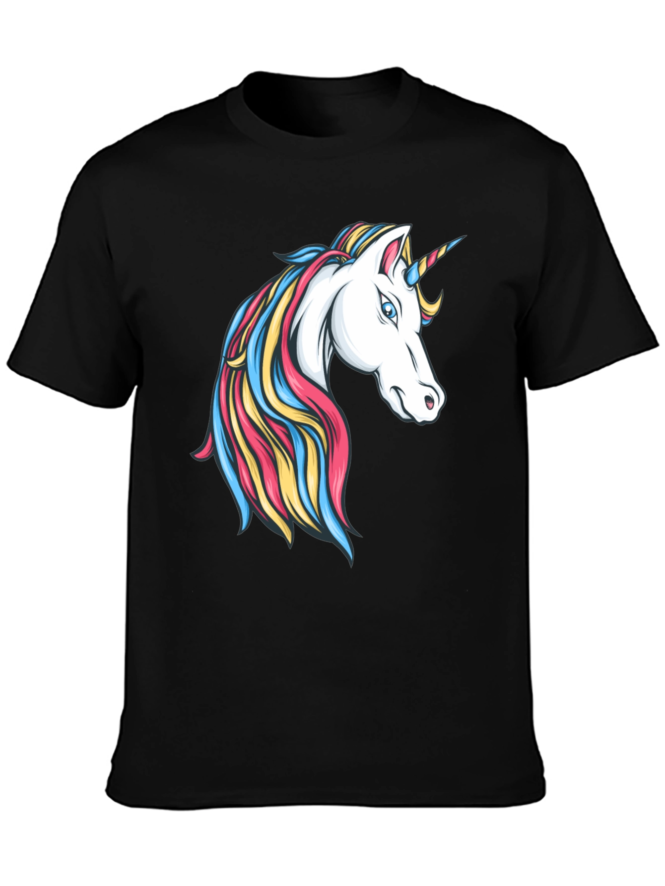 Unicorn Graphic Tee - Stylish Black T-Shirt for Men