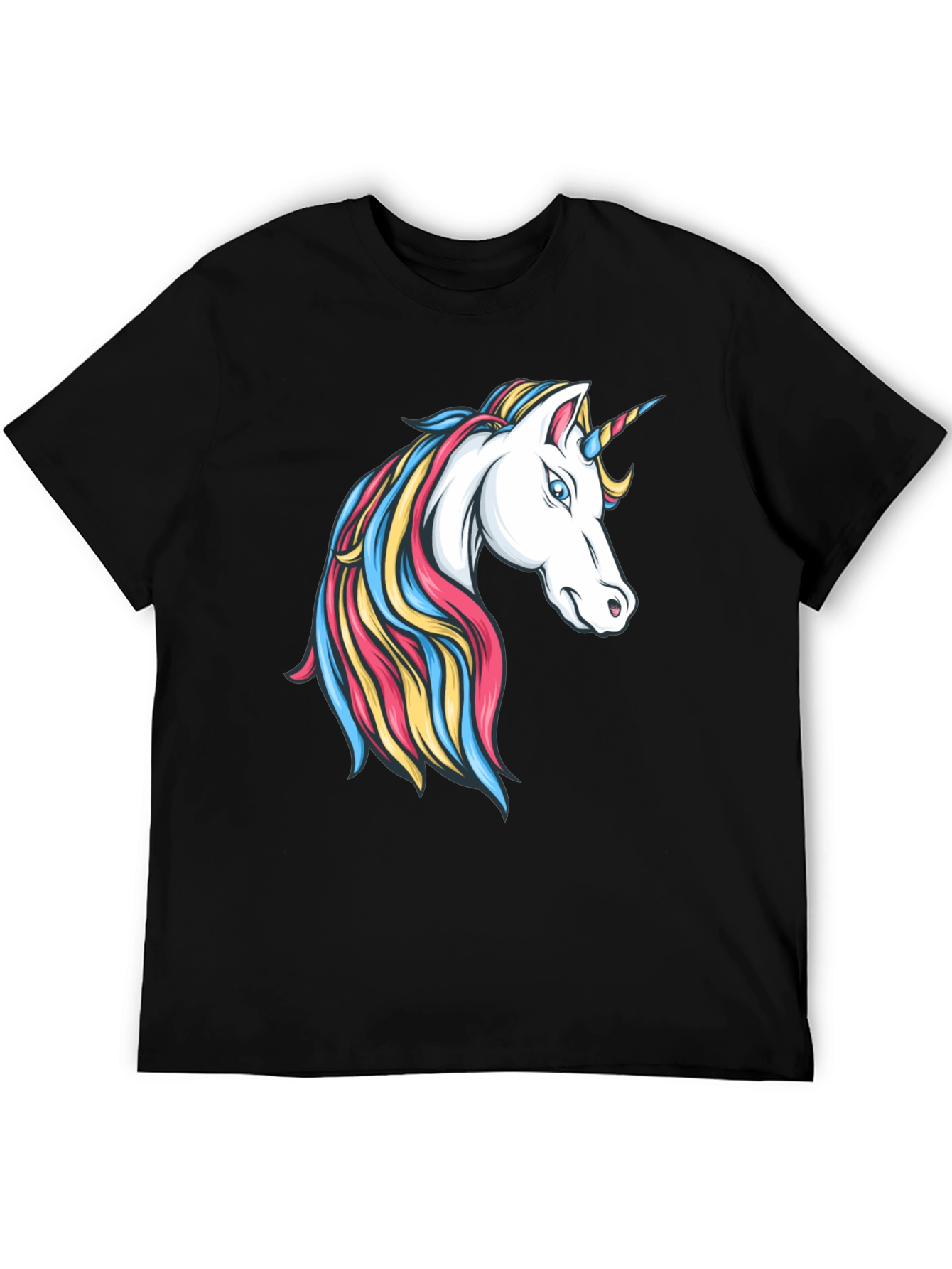 Unicorn Graphic Tee - Stylish Black T-Shirt for Men