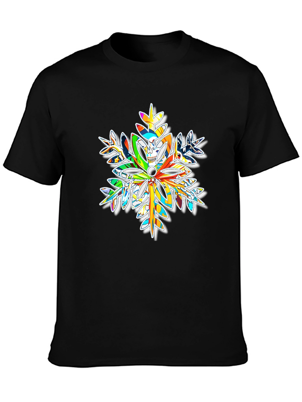 Skull Snowflake Graphic Tee - Bold Winter Style