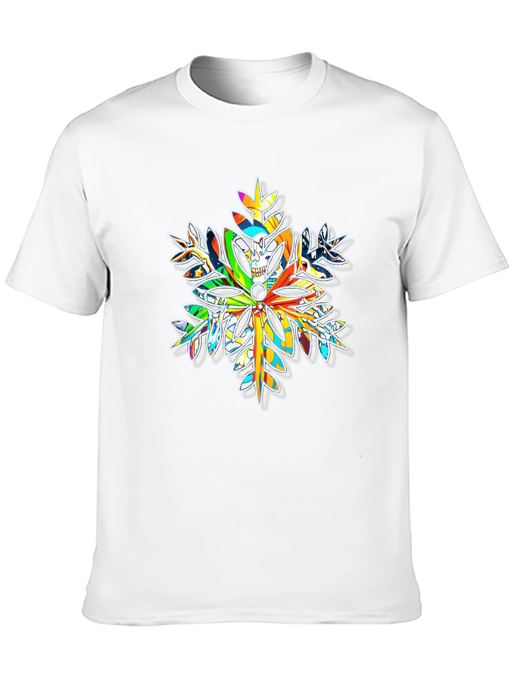Skull Snowflake Graphic Tee - Bold Winter Style