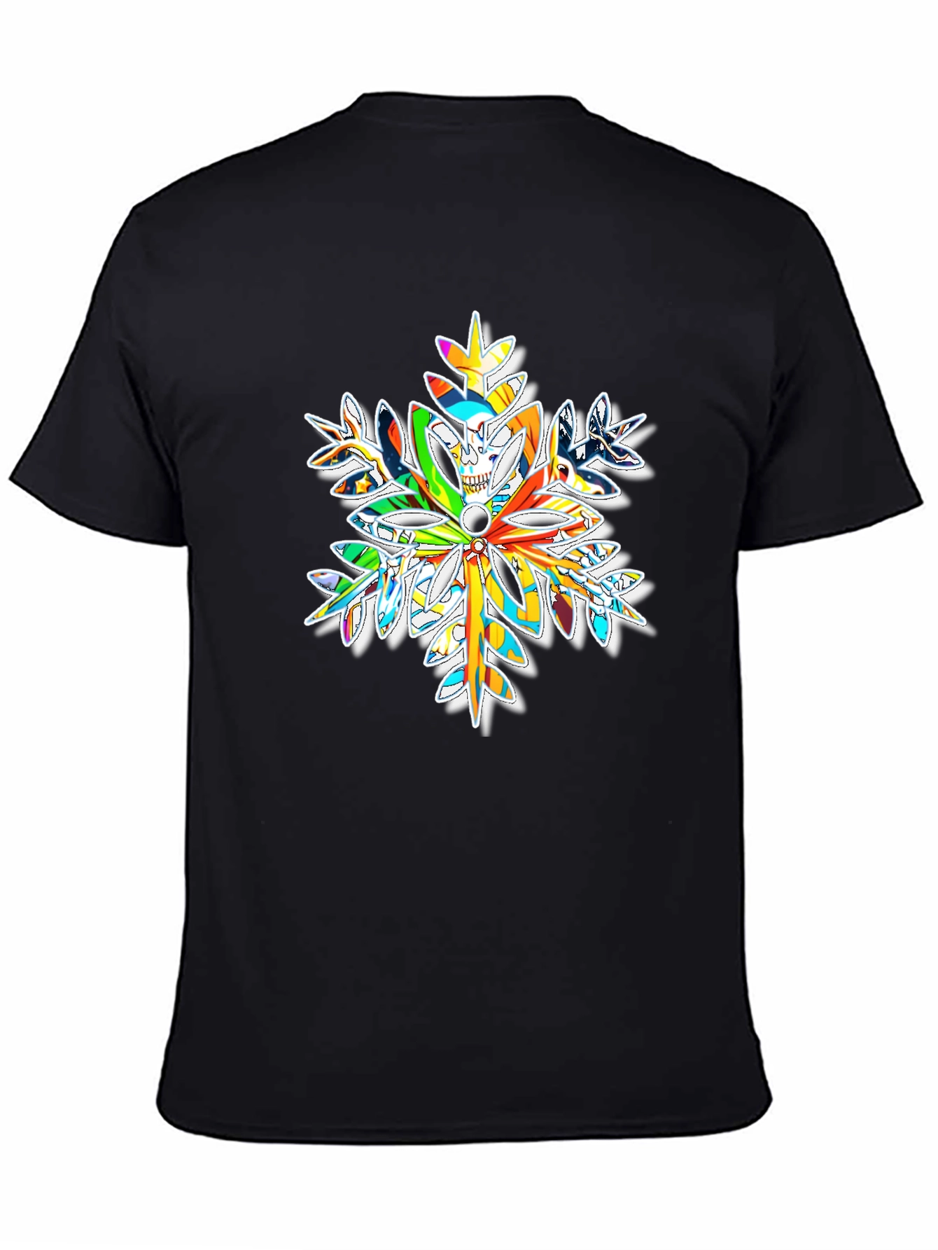 Skull Snowflake Graphic Tee - Bold Winter Style
