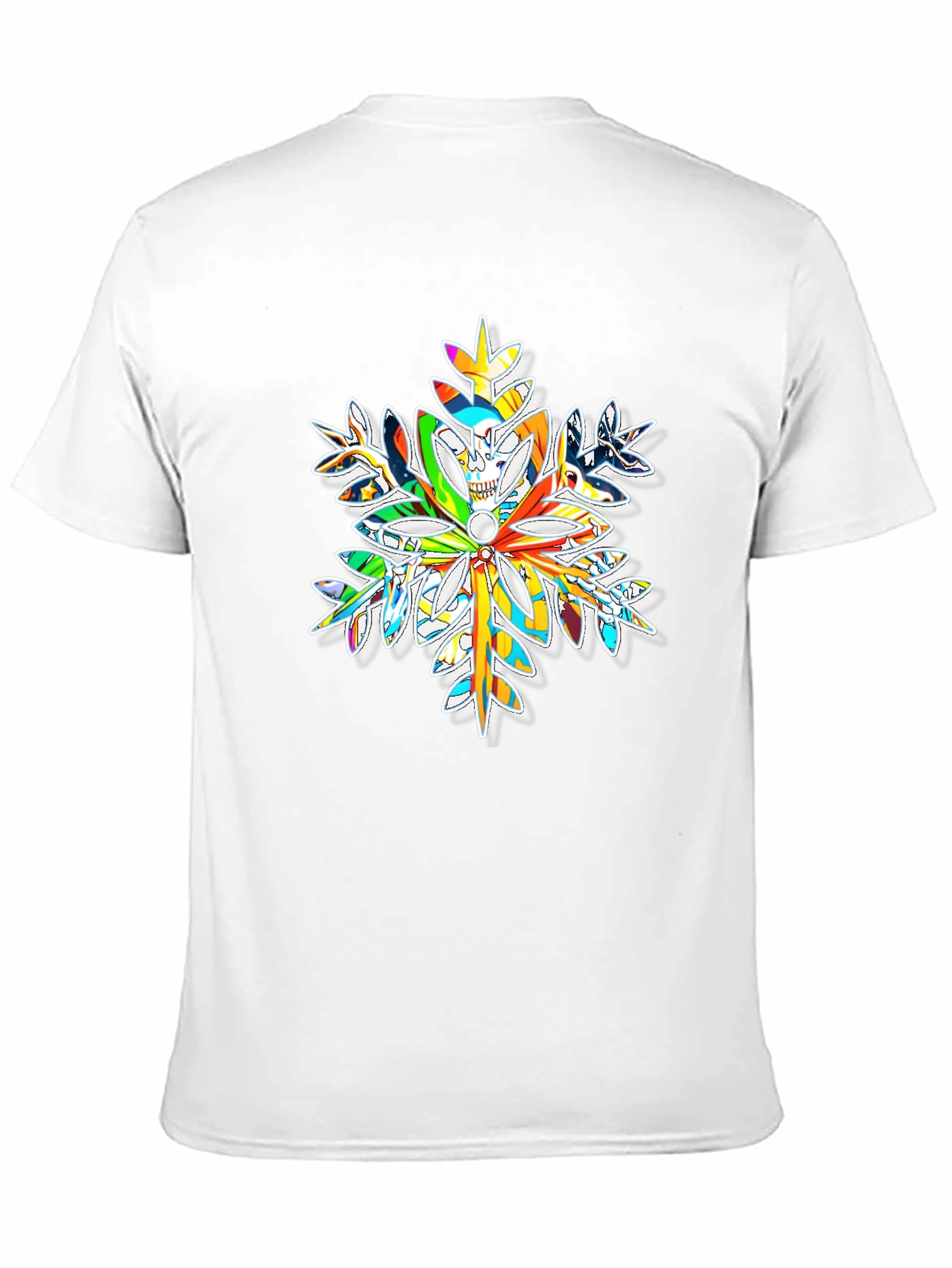 Skull Snowflake Graphic Tee - Bold Winter Style