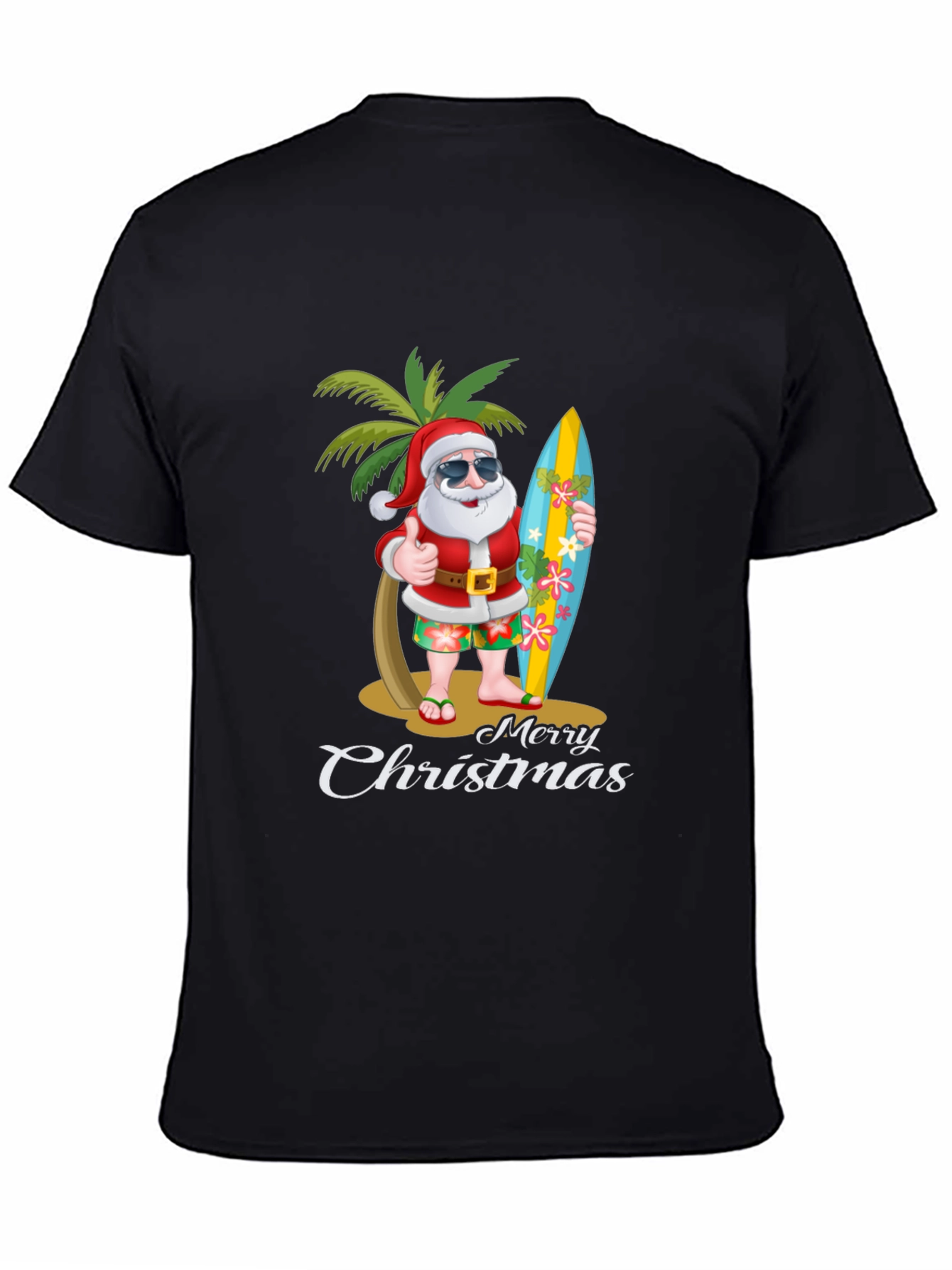 Tropical Santa Merry Christmas T-Shirt