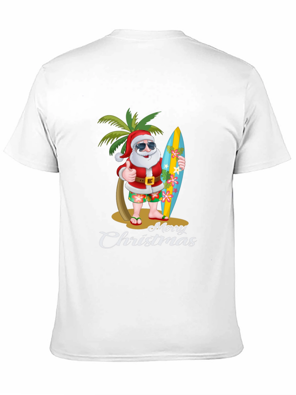 Tropical Santa Merry Christmas T-Shirt