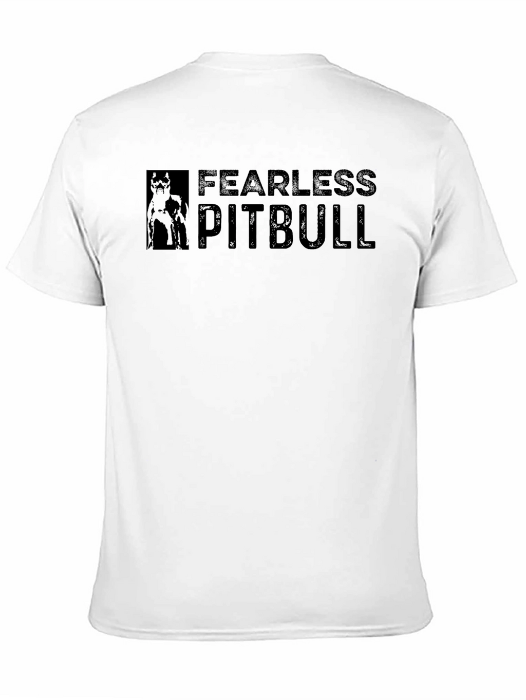 Fearless Pitbull Graphic Black T-Shirt