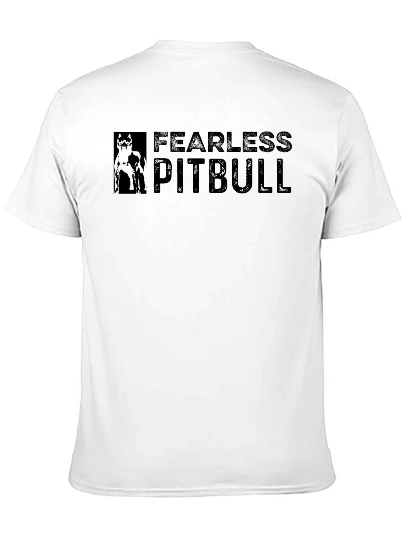 Fearless Pitbull Graphic Black T-Shirt