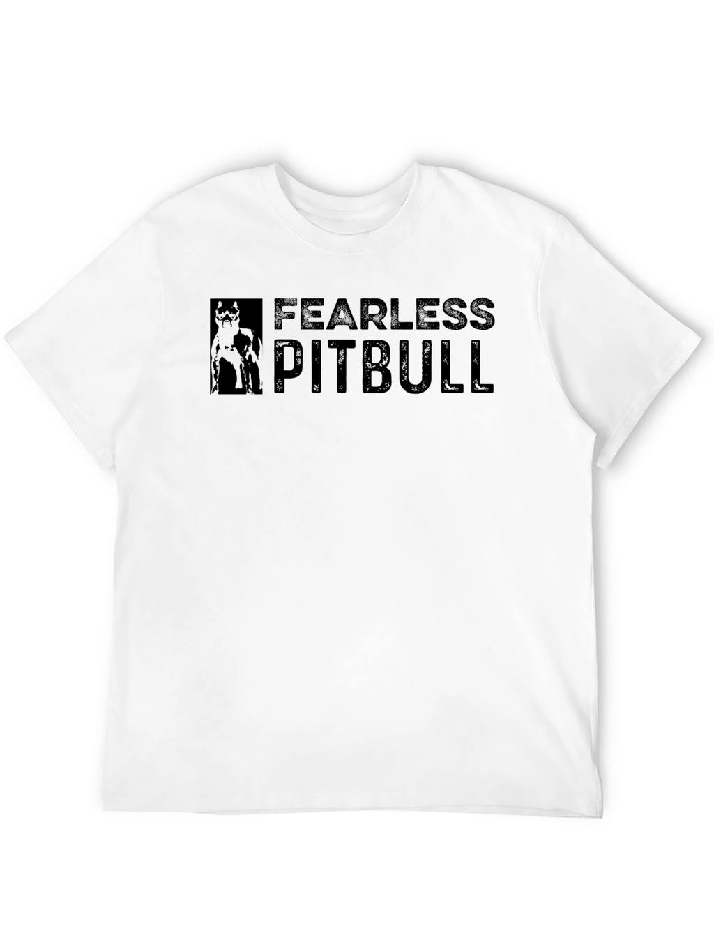 Fearless Pitbull Graphic Black T-Shirt