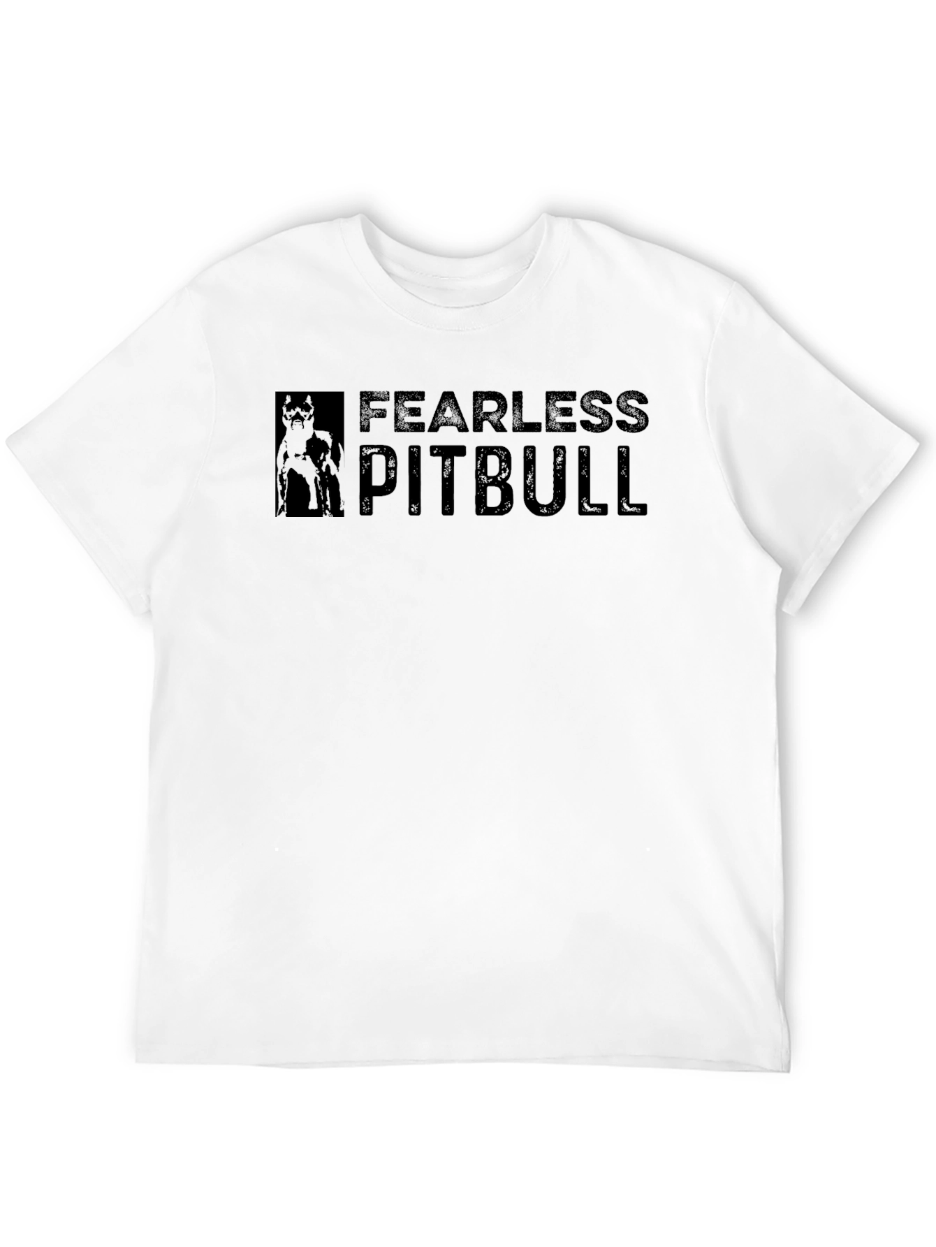 Fearless Pitbull Graphic Black T-Shirt