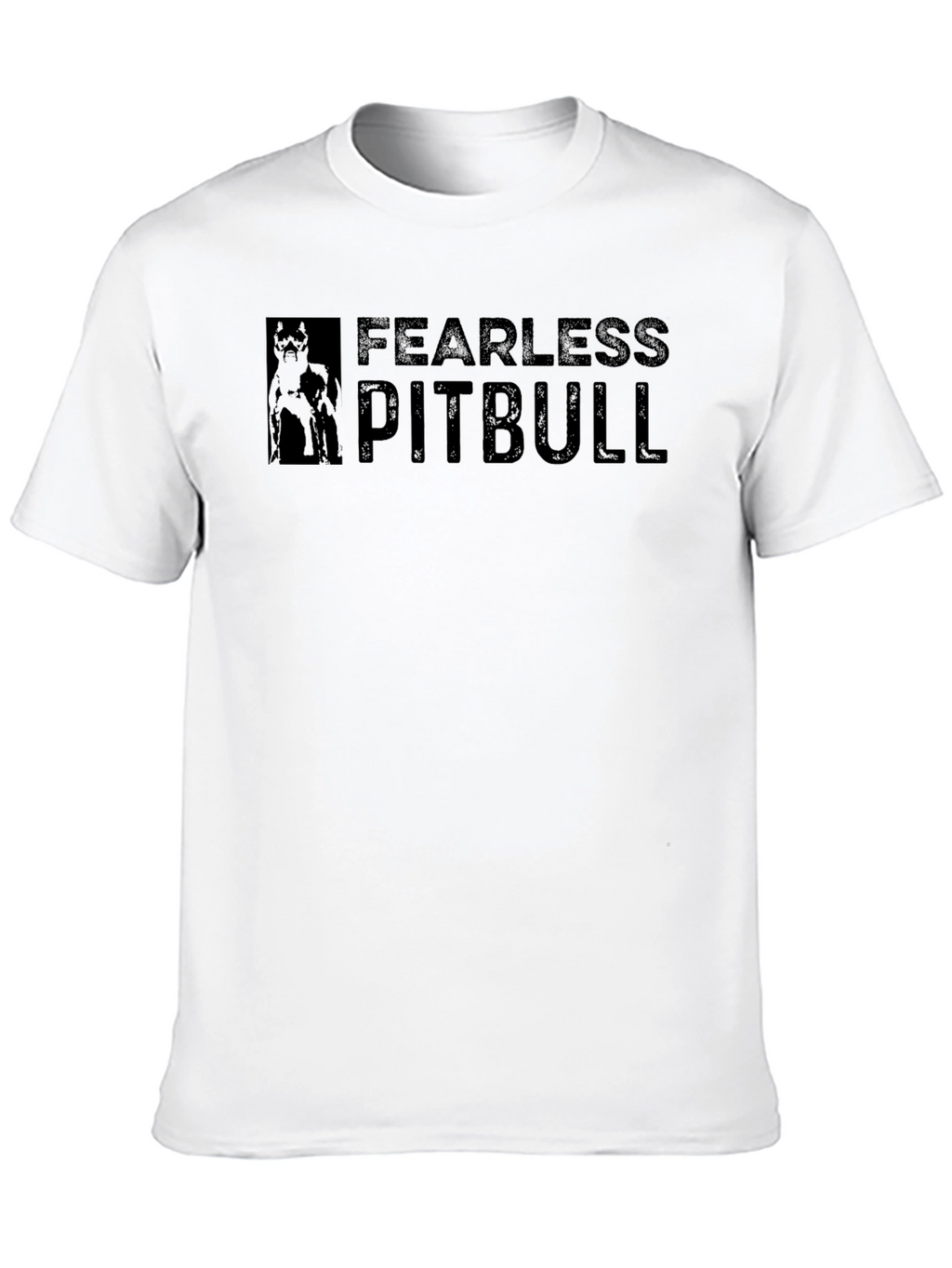 Fearless Pitbull Graphic Black T-Shirt