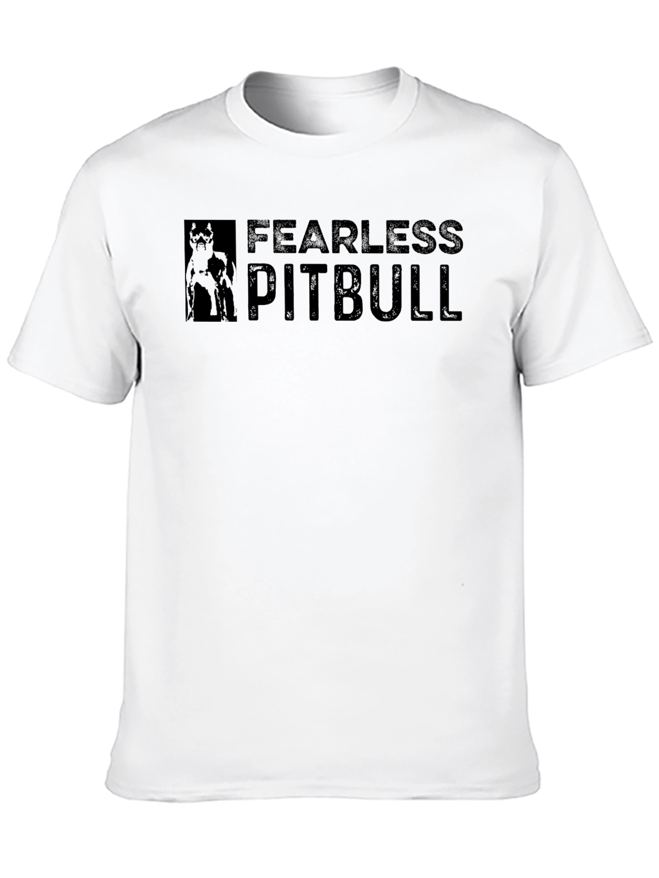 Fearless Pitbull Graphic Black T-Shirt